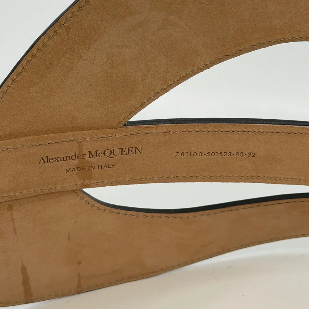 Alexander McQueen Black Leather Sculptural 